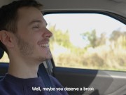 Horny teen sucked and swallowed me on our road trip - Amateur POV 1/16