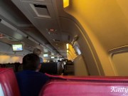 Рискованный экстремальный минет в самолете на публике 4/16