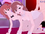 Mikoto Misaka and Kuroko Shirai and I have intense 3P sex - A Certain Scientific Railgun Hentai 1/16
