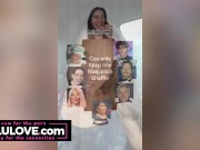 Babe with spanking handprint on naked ass spreading freshly fucked cunt & cumshot on booty plus behind scenes - Lelu Love 10/16