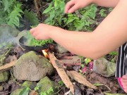 Pinay Cooking Wild Ferns and Sex in the Riverside - Viral Single Mom Outdoor 6/16