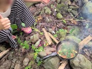Pinay Cooking Wild Ferns and Sex in the Riverside - Viral Single Mom Outdoor 7/16