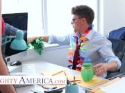 BLONDE CO-WORKER CRYSTAL CLARK FUCKS HER WAY TO THE TOP 2/16