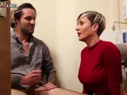 CFNM HJ femina tugging cock in toilet 3/16