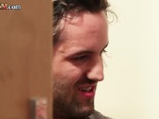 CFNM HJ femina tugging cock in toilet 5/16