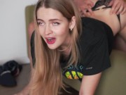 I wanted to record a tiktok, accidentally caught my stepbrother jerking off and helped him CUM 8/16