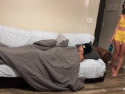 Horny Wife Fucks His Friend on the Couch- Lets Husband Eat Creampie and Fuck Right After 2/16