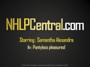 Gorgeous Big Tits Babe Wanks Off With No Panties On In Hot Stockings And Heels 1/16