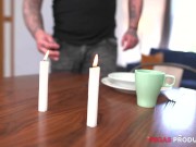 Busty Blonde Milf Fucked on the Dinner Table 1/16