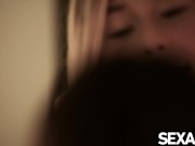 Watch this cute blonde and hot redhead have wild lesbian sex 4/16