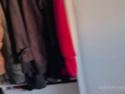 Fucking my wife's pussy in the closet 3/16