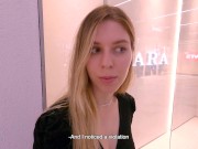 Unlucky Shoplifter Fucked in Mall Toilet - Real Public - Risky Sex - POV 2/16