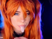 Sloppy Blowjob and Pussy Creampie. Evangelion Asuka Langley - MollyRedWolf 14/16
