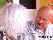 MATURE4K. Man serves old couple in all ways and even in the sexual one 4/16