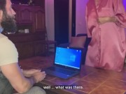 Горячая Нимфа брызжет от двойного проникновение. Измена с незнакомцем. (With subs) 2/16