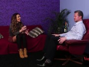 Busty voyeur MILF seduces guy to cum 1/16