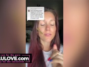 Babe showing fairy hair slowmotion hairplay, naked yoga & stretching, clapping booty cheeks, stockings heels - Lelu Love 10/16