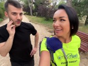 Zuzu Sweet fuck athlete in public for her Onlyfans casting facial 13/16