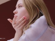 ULTRAFILMS Beautiful Ukrainian model Erika Eden rubbing her pussy in front of the camera 1/16