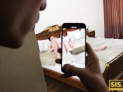 SISPORN. Sexy Russian babe was rubbing her clit when stepbro caught her 2/16