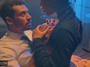 Deeper. Ebony babe creampied 7/16