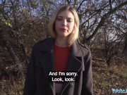 Public Agent She is having a piss in public and gets caught by guy with a big cock 2/16