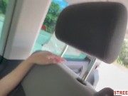 Streetfuck - Surfer Babe Almost Caught By Police Sucking Stranger In Car In Public 15/16