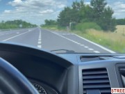 Streetfuck - Surfer Babe Almost Caught By Police Sucking Stranger In Car In Public 3/16