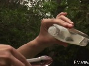 Slutty Babe Kira Lanai Rubs Her Clit And Pounds Her Meaty Pussy Outside! 10/16