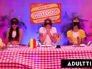 WILD INTERRACIAL LESBIAN 3-WAY WITH STRAP-ONS! 2/16