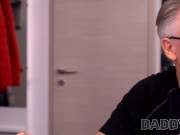 DADDY4K. Blonde has secret affair with boyfriend's in the kitchen 3/16