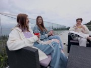 Met the neighbors and participated in a creampie orgy in a public place 3/16