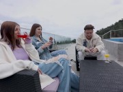 Met the neighbors and participated in a creampie orgy in a public place 4/16