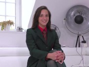 Horny Amirah Adara Tries Vibrator and Dick At Once Clad In College Uniform! 1/16