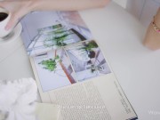 WOWGIRLS Gorgeous girl Nancy A giving a blowjob to this lucky waiter and then fucking her boyfriend at home 3/16