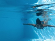 Big ass lazy teen Lia swims naked 11/16