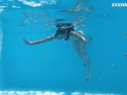 Big ass lazy teen Lia swims naked 6/16