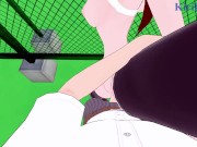 Mari Illustrious Makinami and I have intense sex on the rooftop. - Neon Genesis Evangelion Hentai 7/16