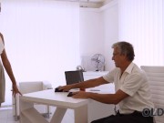 OLD4K. Evelyn Neill chooses experienced boss as lover for today 2/16