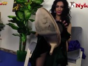 Mistress Alexya shows her nylon feet 8/16