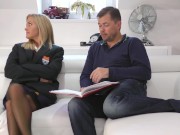 Never Enough Cowgirl For Uniformed Blonde Sicilia And Her Horny Teacher! 1/16