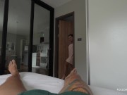 I got so horny while taking a shower! Can I suck your dick? 1/16