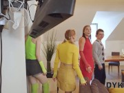 DYKE4K. Man can only watch three beauties licking each other pussies 2/16