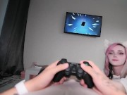 Bitch fucks my dick while I play Genshin Impact - pinkloving 💖 1/16