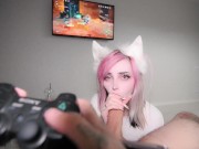 Bitch fucks my dick while I play Genshin Impact - pinkloving 💖 5/16