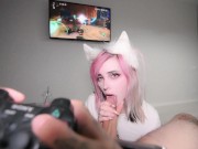 Bitch fucks my dick while I play Genshin Impact - pinkloving 💖 6/16