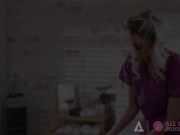 ALL GIRL MASSAGE - Massage Turns Into Hot Lesbian Threesome With Kenna James and Bella Rolland 1/16