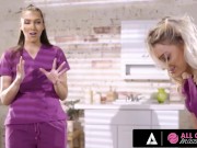 ALL GIRL MASSAGE - Massage Turns Into Hot Lesbian Threesome With Kenna James and Bella Rolland 2/16