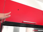 Petite Brunette Fucked hard in the Kitchen 2/16