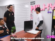 Maryam Hot gets her big natural tits, pussy and face fucked by the commissioner. 2/16